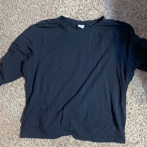 Black cabi snap sleeve sweatshirt